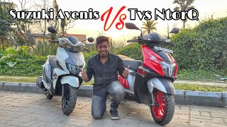 Tvs NtorQ Vs Suzuki Avenis 🔥  Real Life Comparison  DipAngama [upl. by Travis]