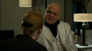 Karen Paige Confronts Wilson Fisk Kingpin Daredevil S3 Ep8UpstairsDownstairs [upl. by Eanrahc]