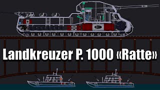 Land Cruiser P1000 Ratte vs Warships  People Playground [upl. by Ienttirb]