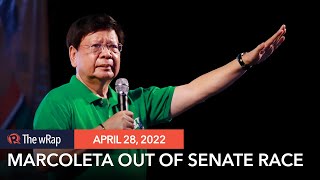 ABSCBN franchise killer Rodante Marcoleta withdraws from senatorial race [upl. by Orat]