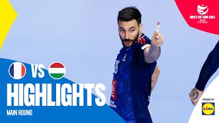 Game over 🤕  France vs Hungary  Highlights  Mens EHF EURO 2024 [upl. by Arriec995]