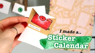 I made a Sticker Advent Calendar 🎄💌 [upl. by Yona]