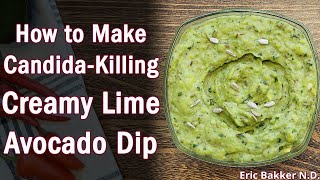 Recipe for Candida Diet Creamy Lime Avocado Dip [upl. by Tenay797]