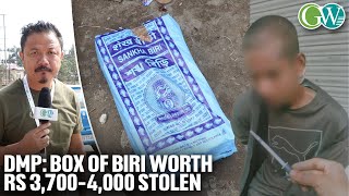 DMP THIEF CAUGHT STEALING BOX OF BIRI WORTH RS 37004K FROM MOVING CAR [upl. by Stillman]