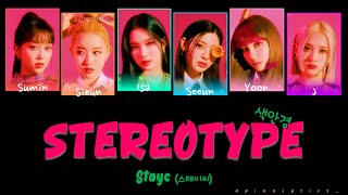 STAYC 스테이씨  STEREOTYPE 색안경 Color coded Lyrics HanRomEng 가사 [upl. by Rog649]