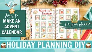 How to Make an Advent Calendar for Your Happy Planner  Gingerbread Advent  ohelloRobin Stickers [upl. by Mcginnis944]