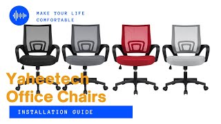 Yaheetech MidBack Mesh Office Chair 345 Inches  382 Inches Installation Guide officechair [upl. by Reinhardt]