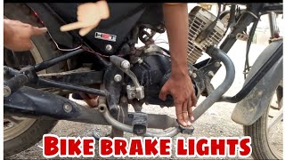 Bike brake lightsfix light in bikegadi mein light kaise lagayehow to make light in bike [upl. by Lexerd]