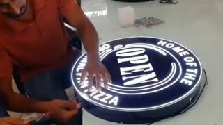 Round Blake aycrelic 3d led signboard making  saifi sign boardFaeemsaifi [upl. by Raeann]