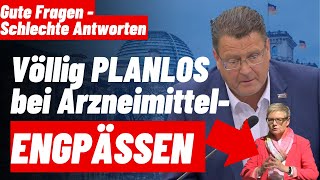 Völlig planlos bei Arzneimittelengpässen Gute Fragen  Schlechte Antworten [upl. by Eltrym]