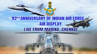 92nd Anniversary of INDIAN AIRFORCE atmanirbharbharat on 06102024  Chennai Marina Beach [upl. by Martel576]