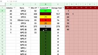 Sophomoric Guide to DampD 5e  Combat Tracker via Google SheetsExcel [upl. by Chaworth575]