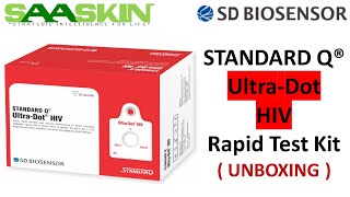 Standard Q UltraDot HIV AB Rapid Test Kit  UNBOXING  SD Biosensor [upl. by Aynik]