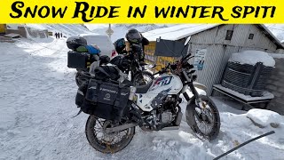 आज आखिरी दिन है बर्फ में 🥶 Winter Spiti Bike Ride Expedition 😍 [upl. by Caassi]