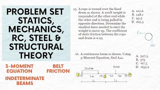 Problem Set  STATICS MECHANICS and STRUCTURAL THEORY [upl. by Mcgannon103]