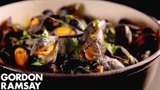 Mussels with Celery and Chilli  Gordon Ramsay [upl. by Emyam692]