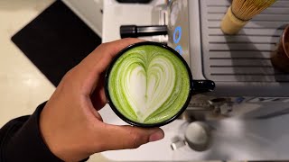 How To Make a Matcha Green Tea Latte with the Breville Barista Express breville cafe matcha [upl. by Notyad]