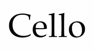 How to Pronounce Cello [upl. by Dnomaj]