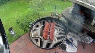 Spare Ribs  Rippchen räuchern  Weber Grill amp Smokenator [upl. by Porush417]