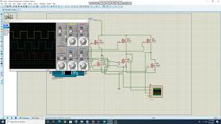 3 Phase Inverter Simulation on Proteus using Arduino for switchingproteusswitcharduino [upl. by Cirone]