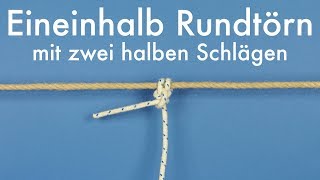 sailnatorde  Seemannsknoten  Eineinhalb Rundtoern mit zwei halben Schlaegen [upl. by Ddene]