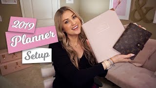 2019 PLANNER SETUP  BINDER PLANNER  LOUIS VUITTON AGENDA MM [upl. by Sandie]