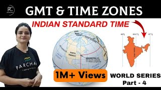 World Map GMT Time Zones amp Indian Standard Time हिंदी में  Concept amp Numericals [upl. by Rattray]