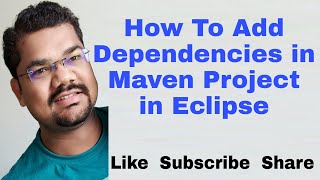 How To Add Dependencies in Maven Project in Eclipse  Add Selenium Dependency in pomxml Eclipse [upl. by Enerol]