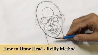 How to Draw Head  Front View using Reilly Method of Abstraction [upl. by Muns]