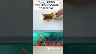 Mini Toblerone VS Jumbo Toblerone ASMR ytshorts asmr minitoblerone jumbotoblerone fromsingapore [upl. by Mirth]