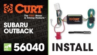 Trailer Wiring Install CURT 56040 on 2011 Subaru Outback [upl. by Bette]