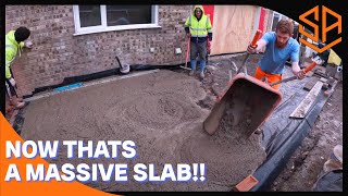 STEP BY STEP CONCRETE SLAB AND INSULATIONBIG EXTENSION BUILD PT 4 [upl. by Asiluy290]