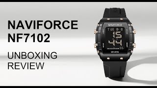 Unboxing Review Naviforce Watch NF7102 New Arrival LCD Digital Display MovementLatest Design [upl. by Petulia126]