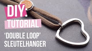 Sieraden maken ‘Double loop’ sleutelhanger ♡ DIY [upl. by Hacker]