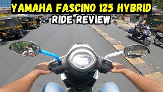 2024 Yamaha Fascino 125 Ride Review  Hybrid Model  Best 125cc Scooter [upl. by Schifra]