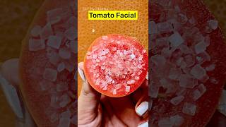 TOMATO FACIAL Tan Removal in a day  Instant Fairness facial youtubeshorts shorts [upl. by Zoes]