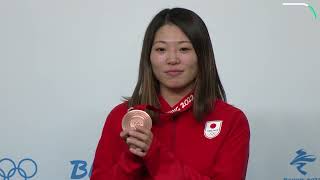 Halfpipe bronze medalist Sena Tomita thanks supporters [upl. by Kela]