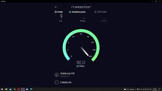 CableLink Internet 500 Speedtest Salzburg AG [upl. by Haon]