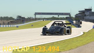 iRacing  Radical SR10  Hotlap  Donington Park  23S4W1  123494 [upl. by Adnorhs]