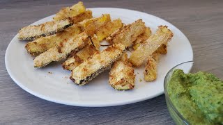 Baked courgette fries healthy zucchini chips [upl. by Hayarahs390]