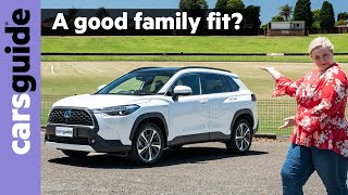 Toyota Corolla Cross Hybrid 2023 review Atmos 2WD  Small premium hybrid SUV put to the family test [upl. by Lynnett440]