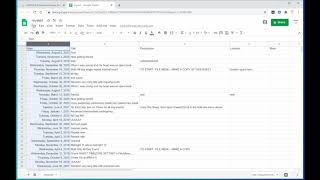 Export Google Calendar to a spreadsheet for printing [upl. by Greenland617]