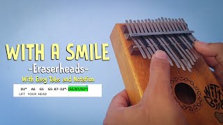 With A Smile  Eraserheads  Witty Birds Kalimba Cover with Easy Tabs and Notation [upl. by Enitsirhk]