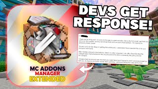 MC ADDONS MANAGER DEVS GET A RESPONSE The DEATH of Minecraft Xbox All The News [upl. by Huntley965]