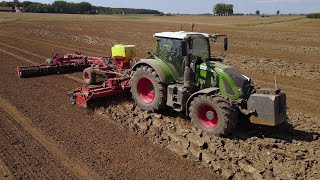 Fendt 724 vario  Forigo Kreiselegge  Güttler Mayor Walze  Zwischenfrucht ansäen  APVStreuer [upl. by Nariko83]