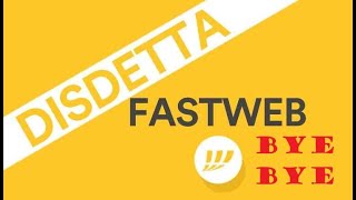 Come disattivare sim FASTWEB  Tutorial Online [upl. by Eiclud]