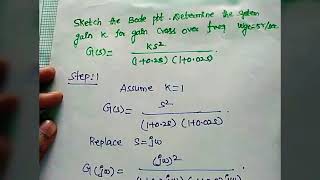 Bode plot in control systems  Find the K value [upl. by Strong]