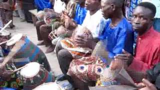 Ewe Drumming in Ghana Agbadza [upl. by Anialad]