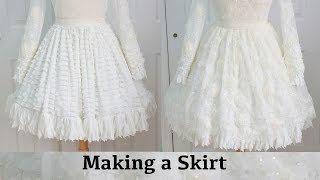 Making a Skirt  The Fluffy Feathered Dress Part One [upl. by Harris]