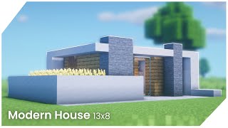 Cara Membuat Survival Modern House 13x8  Minecraft Tutorial Indonesia [upl. by Pegma469]